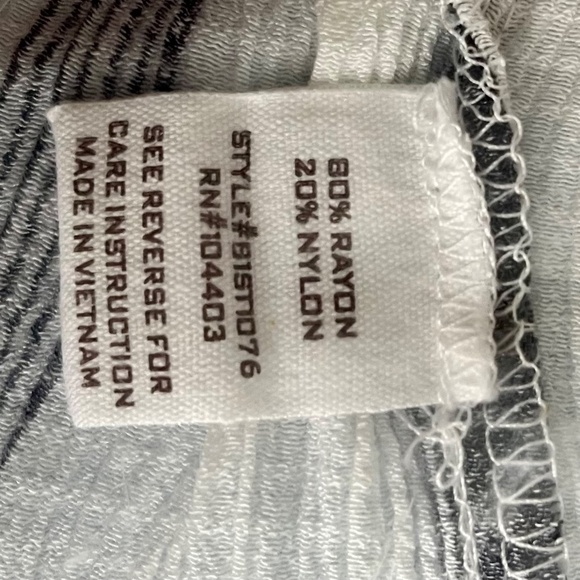 Blu Pepper White Blue Striped top L - Picture 3 of 4